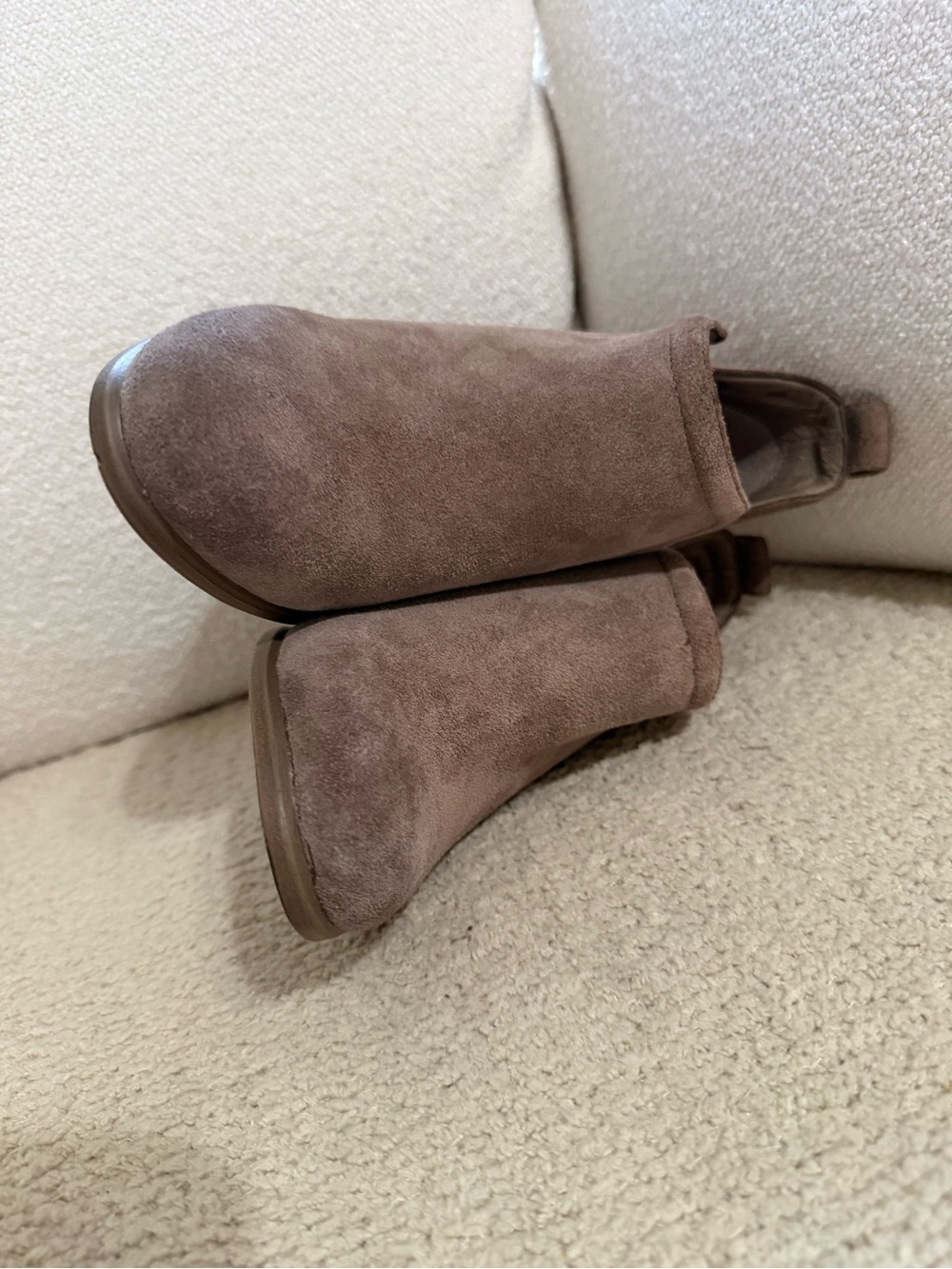 Vince Camuto Taupe Suede Ankle Booties - Picture 8 of 8